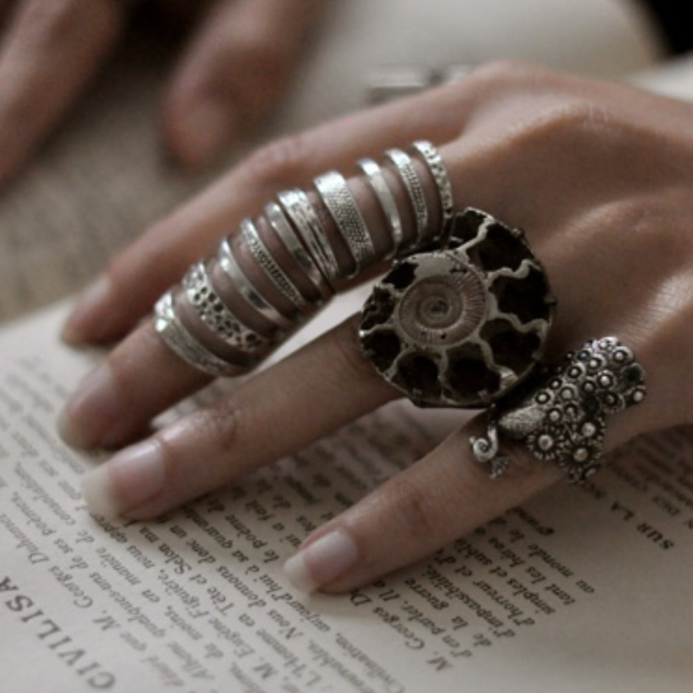 Pamela love ring sterling silver double cage ring